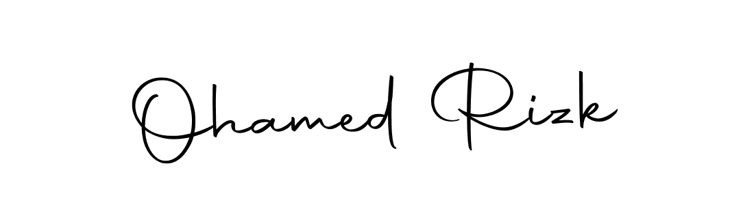 Design your own signature with our free online signature maker. With this signature software, you can create a handwritten (Autography-DOLnW) signature for name Ohamed Rizk. Ohamed Rizk signature style 10 images and pictures png