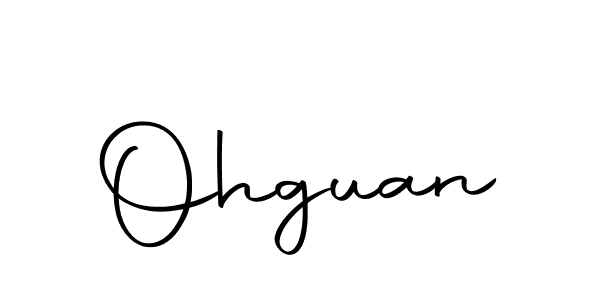 You should practise on your own different ways (Autography-DOLnW) to write your name (Ohguan) in signature. don't let someone else do it for you. Ohguan signature style 10 images and pictures png