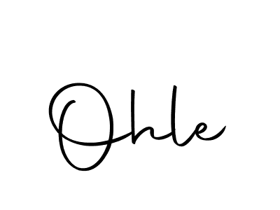 Use a signature maker to create a handwritten signature online. With this signature software, you can design (Autography-DOLnW) your own signature for name Ohle. Ohle signature style 10 images and pictures png