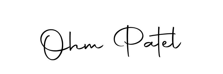 Also we have Ohm Patel name is the best signature style. Create professional handwritten signature collection using Autography-DOLnW autograph style. Ohm Patel signature style 10 images and pictures png