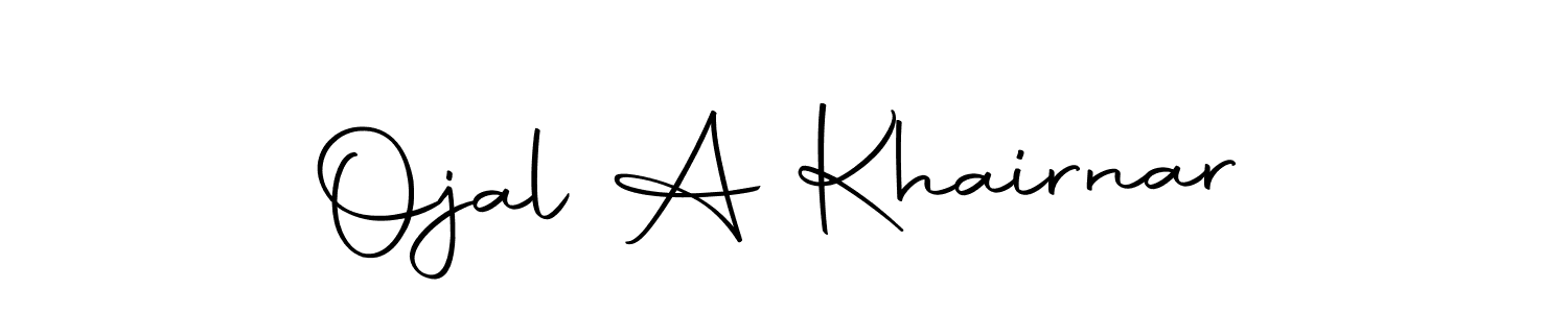 Use a signature maker to create a handwritten signature online. With this signature software, you can design (Autography-DOLnW) your own signature for name Ojal A Khairnar. Ojal A Khairnar signature style 10 images and pictures png