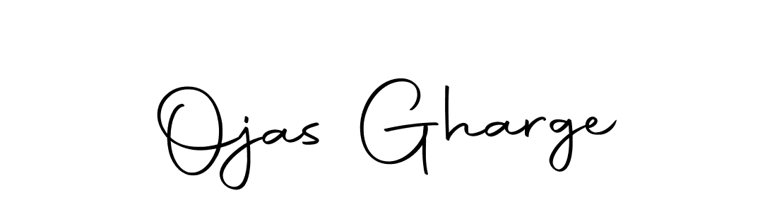 Make a beautiful signature design for name Ojas Gharge. With this signature (Autography-DOLnW) style, you can create a handwritten signature for free. Ojas Gharge signature style 10 images and pictures png