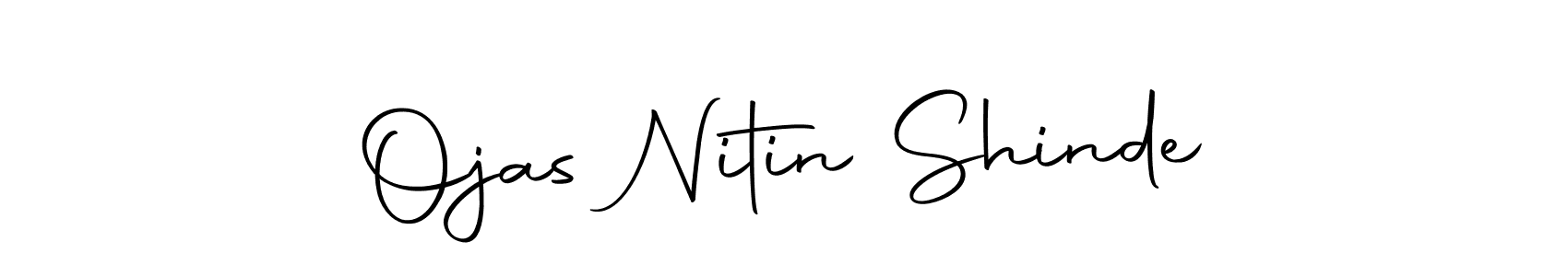 if you are searching for the best signature style for your name Ojas Nitin Shinde. so please give up your signature search. here we have designed multiple signature styles  using Autography-DOLnW. Ojas Nitin Shinde signature style 10 images and pictures png