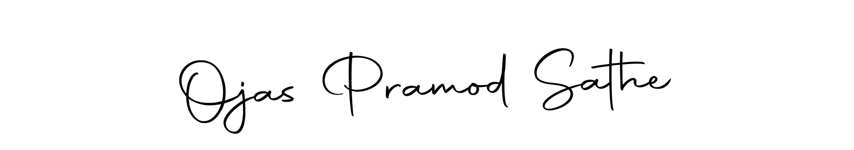 Create a beautiful signature design for name Ojas Pramod Sathe. With this signature (Autography-DOLnW) fonts, you can make a handwritten signature for free. Ojas Pramod Sathe signature style 10 images and pictures png