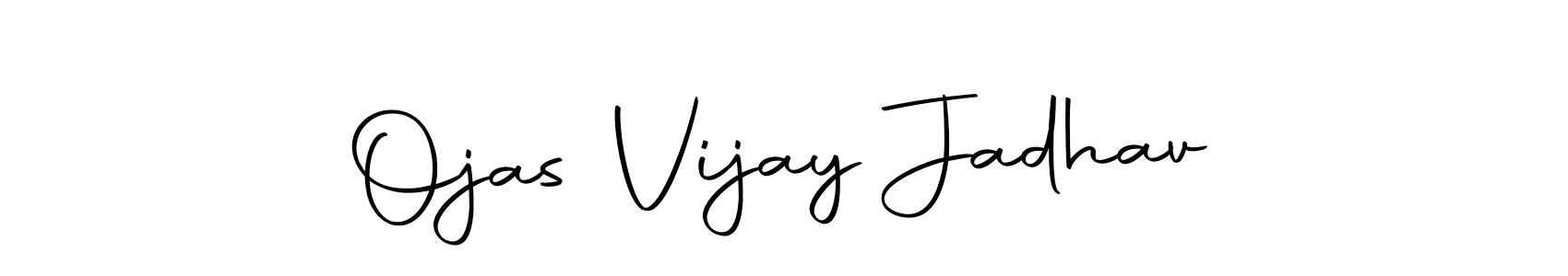 Create a beautiful signature design for name Ojas Vijay Jadhav. With this signature (Autography-DOLnW) fonts, you can make a handwritten signature for free. Ojas Vijay Jadhav signature style 10 images and pictures png