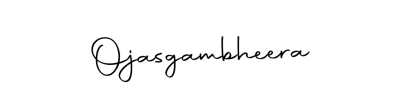 Design your own signature with our free online signature maker. With this signature software, you can create a handwritten (Autography-DOLnW) signature for name Ojasgambheera. Ojasgambheera signature style 10 images and pictures png