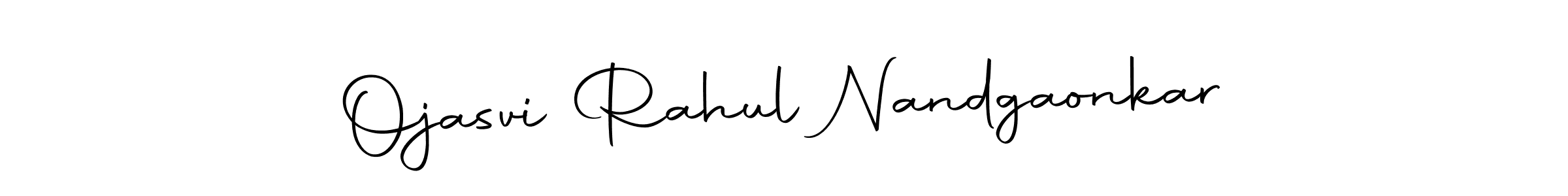 The best way (Autography-DOLnW) to make a short signature is to pick only two or three words in your name. The name Ojasvi Rahul Nandgaonkar include a total of six letters. For converting this name. Ojasvi Rahul Nandgaonkar signature style 10 images and pictures png