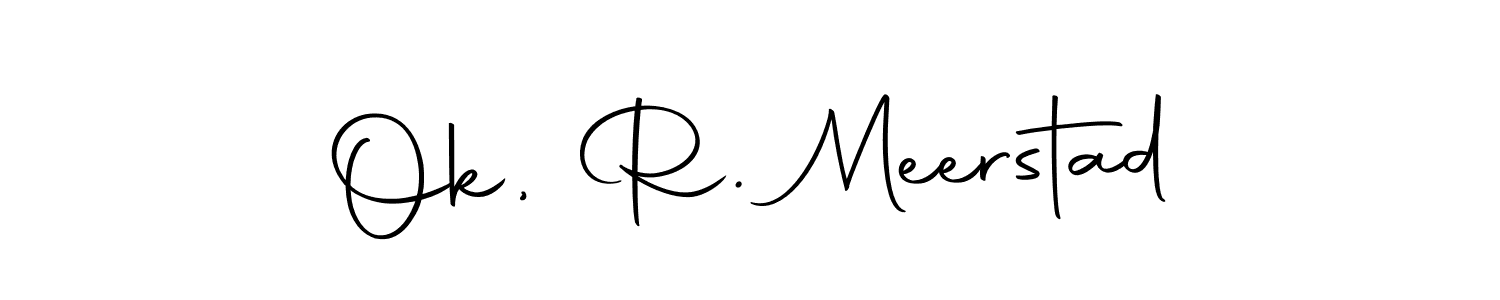 This is the best signature style for the Ok, R. Meerstad name. Also you like these signature font (Autography-DOLnW). Mix name signature. Ok, R. Meerstad signature style 10 images and pictures png