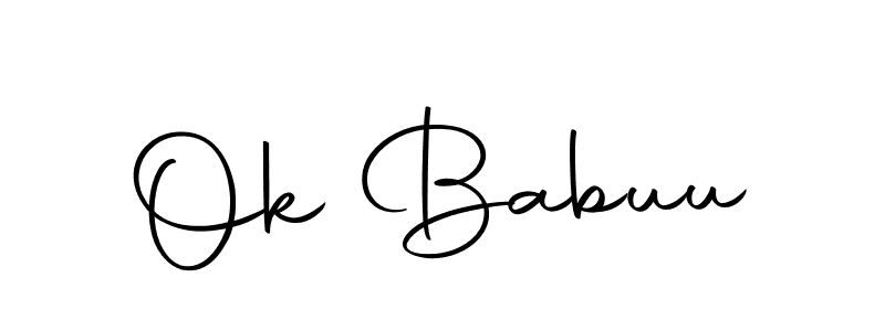 Similarly Autography-DOLnW is the best handwritten signature design. Signature creator online .You can use it as an online autograph creator for name Ok Babuu. Ok Babuu signature style 10 images and pictures png