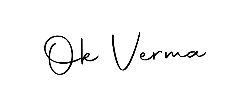 Create a beautiful signature design for name Ok Verma. With this signature (Autography-DOLnW) fonts, you can make a handwritten signature for free. Ok Verma signature style 10 images and pictures png