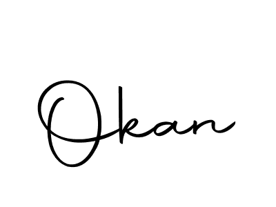 You should practise on your own different ways (Autography-DOLnW) to write your name (Okan) in signature. don't let someone else do it for you. Okan signature style 10 images and pictures png