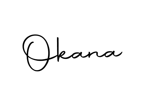 Design your own signature with our free online signature maker. With this signature software, you can create a handwritten (Autography-DOLnW) signature for name Okana. Okana signature style 10 images and pictures png