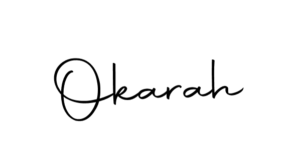 Make a beautiful signature design for name Okarah. With this signature (Autography-DOLnW) style, you can create a handwritten signature for free. Okarah signature style 10 images and pictures png