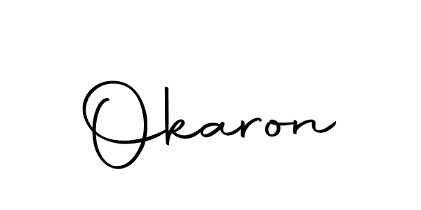 Make a beautiful signature design for name Okaron. Use this online signature maker to create a handwritten signature for free. Okaron signature style 10 images and pictures png