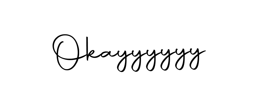 Design your own signature with our free online signature maker. With this signature software, you can create a handwritten (Autography-DOLnW) signature for name Okayyyyyy. Okayyyyyy signature style 10 images and pictures png