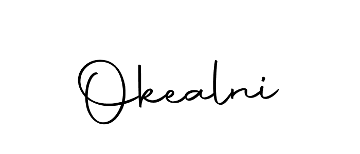 Similarly Autography-DOLnW is the best handwritten signature design. Signature creator online .You can use it as an online autograph creator for name Okealni. Okealni signature style 10 images and pictures png