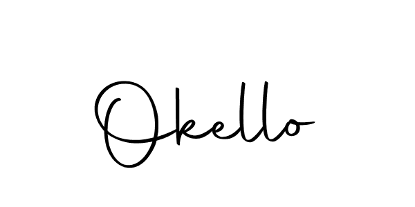 Design your own signature with our free online signature maker. With this signature software, you can create a handwritten (Autography-DOLnW) signature for name Okello. Okello signature style 10 images and pictures png