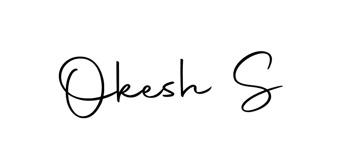 Design your own signature with our free online signature maker. With this signature software, you can create a handwritten (Autography-DOLnW) signature for name Okesh S. Okesh S signature style 10 images and pictures png