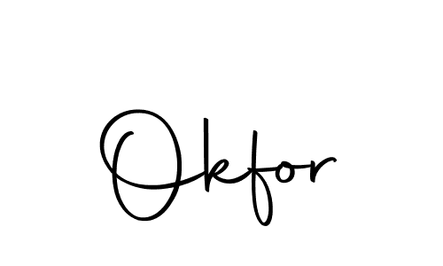 Design your own signature with our free online signature maker. With this signature software, you can create a handwritten (Autography-DOLnW) signature for name Okfor. Okfor signature style 10 images and pictures png