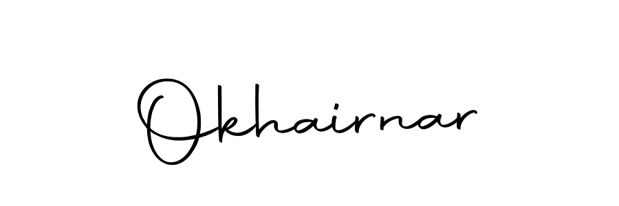 You should practise on your own different ways (Autography-DOLnW) to write your name (Okhairnar) in signature. don't let someone else do it for you. Okhairnar signature style 10 images and pictures png