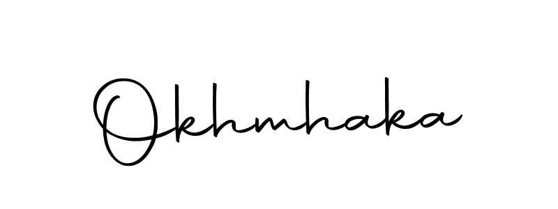 Create a beautiful signature design for name Okhmhaka. With this signature (Autography-DOLnW) fonts, you can make a handwritten signature for free. Okhmhaka signature style 10 images and pictures png