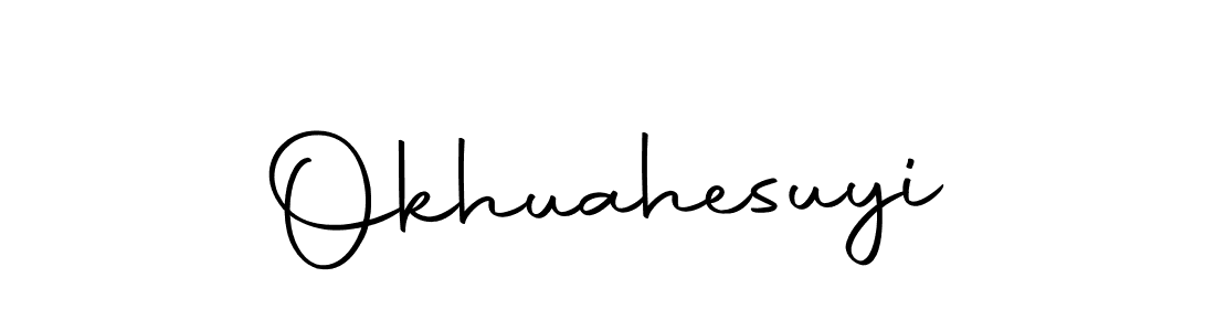Make a beautiful signature design for name Okhuahesuyi. With this signature (Autography-DOLnW) style, you can create a handwritten signature for free. Okhuahesuyi signature style 10 images and pictures png
