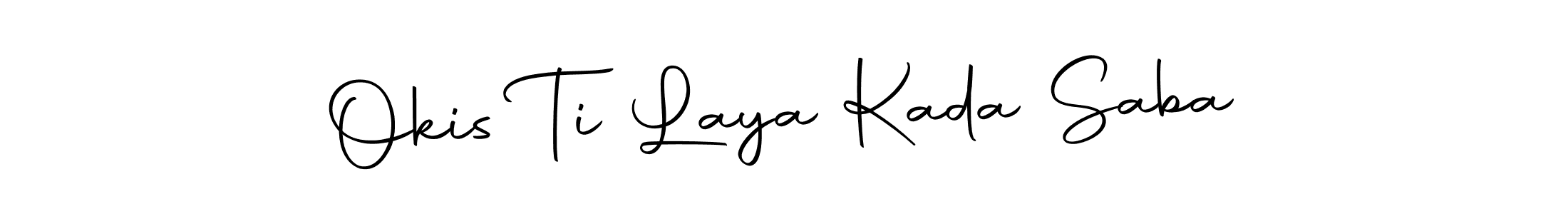 See photos of Okis Ti Laya Kada Saba official signature by Spectra . Check more albums & portfolios. Read reviews & check more about Autography-DOLnW font. Okis Ti Laya Kada Saba signature style 10 images and pictures png