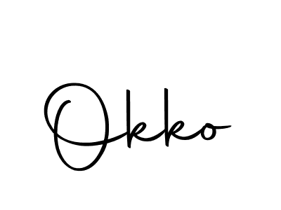 How to make Okko name signature. Use Autography-DOLnW style for creating short signs online. This is the latest handwritten sign. Okko signature style 10 images and pictures png