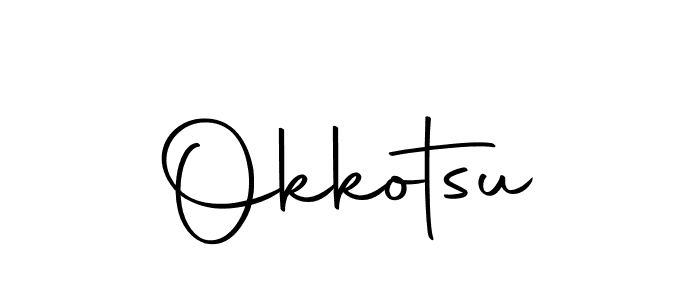 You should practise on your own different ways (Autography-DOLnW) to write your name (Okkotsu) in signature. don't let someone else do it for you. Okkotsu signature style 10 images and pictures png
