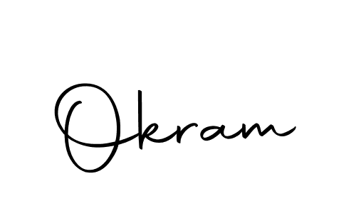 Create a beautiful signature design for name Okram. With this signature (Autography-DOLnW) fonts, you can make a handwritten signature for free. Okram signature style 10 images and pictures png