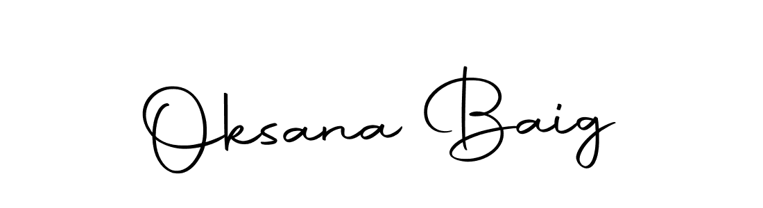 Design your own signature with our free online signature maker. With this signature software, you can create a handwritten (Autography-DOLnW) signature for name Oksana Baig. Oksana Baig signature style 10 images and pictures png