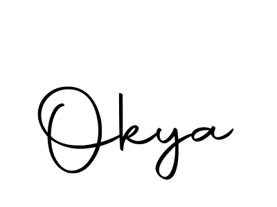 How to make Okya signature? Autography-DOLnW is a professional autograph style. Create handwritten signature for Okya name. Okya signature style 10 images and pictures png