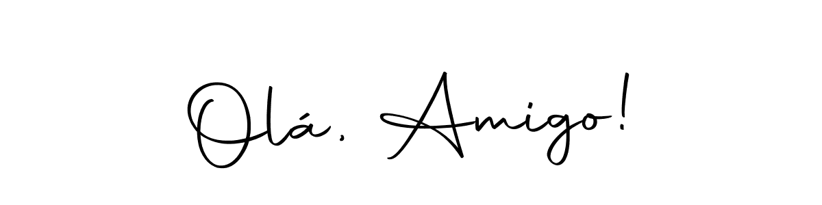 How to make Olá, Amigo! name signature. Use Autography-DOLnW style for creating short signs online. This is the latest handwritten sign. Olá, Amigo! signature style 10 images and pictures png