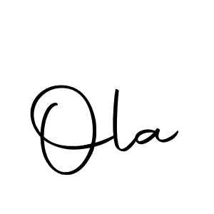 Design your own signature with our free online signature maker. With this signature software, you can create a handwritten (Autography-DOLnW) signature for name Ola. Ola signature style 10 images and pictures png