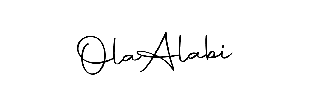 How to make Ola  Alabi name signature. Use Autography-DOLnW style for creating short signs online. This is the latest handwritten sign. Ola  Alabi signature style 10 images and pictures png