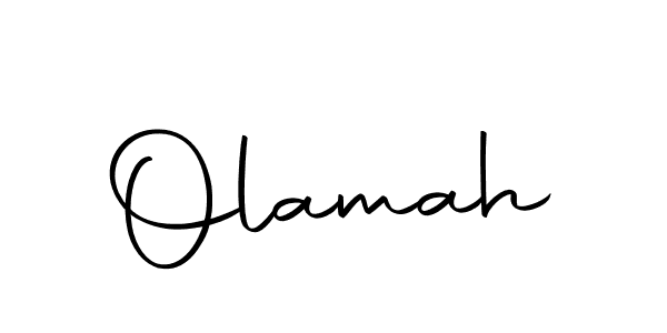 Design your own signature with our free online signature maker. With this signature software, you can create a handwritten (Autography-DOLnW) signature for name Olamah. Olamah signature style 10 images and pictures png