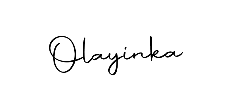 Create a beautiful signature design for name Olayinka. With this signature (Autography-DOLnW) fonts, you can make a handwritten signature for free. Olayinka signature style 10 images and pictures png