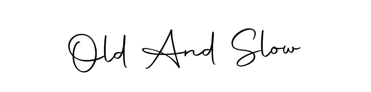 It looks lik you need a new signature style for name Old And Slow. Design unique handwritten (Autography-DOLnW) signature with our free signature maker in just a few clicks. Old And Slow signature style 10 images and pictures png