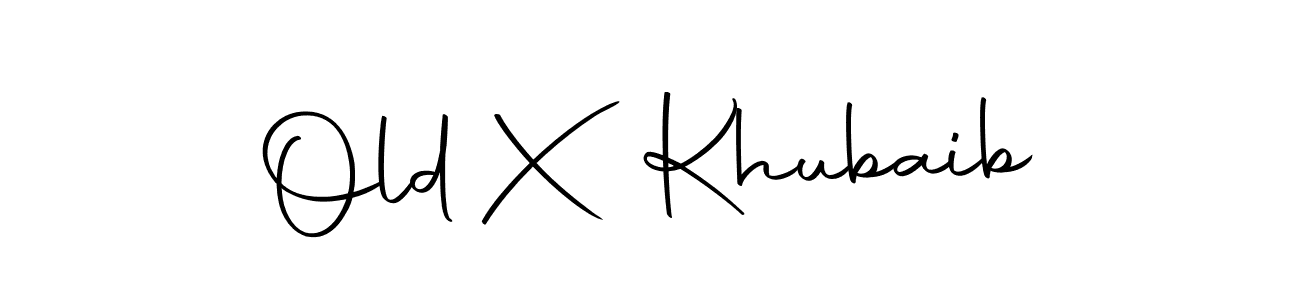 Design your own signature with our free online signature maker. With this signature software, you can create a handwritten (Autography-DOLnW) signature for name Old X Khubaib. Old X Khubaib signature style 10 images and pictures png