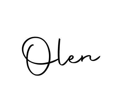 Olen stylish signature style. Best Handwritten Sign (Autography-DOLnW) for my name. Handwritten Signature Collection Ideas for my name Olen. Olen signature style 10 images and pictures png