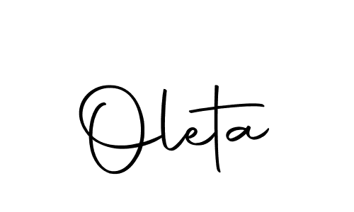 Make a beautiful signature design for name Oleta. Use this online signature maker to create a handwritten signature for free. Oleta signature style 10 images and pictures png