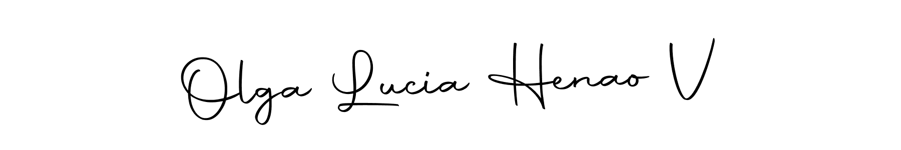 Olga Lucia Henao V stylish signature style. Best Handwritten Sign (Autography-DOLnW) for my name. Handwritten Signature Collection Ideas for my name Olga Lucia Henao V. Olga Lucia Henao V signature style 10 images and pictures png