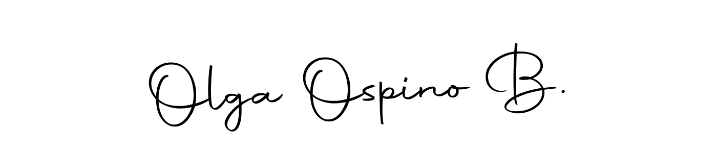 How to make Olga Ospino B. signature? Autography-DOLnW is a professional autograph style. Create handwritten signature for Olga Ospino B. name. Olga Ospino B. signature style 10 images and pictures png