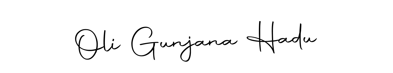 Use a signature maker to create a handwritten signature online. With this signature software, you can design (Autography-DOLnW) your own signature for name Oli Gunjana Hadu. Oli Gunjana Hadu signature style 10 images and pictures png