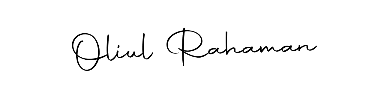 Use a signature maker to create a handwritten signature online. With this signature software, you can design (Autography-DOLnW) your own signature for name Oliul Rahaman. Oliul Rahaman signature style 10 images and pictures png