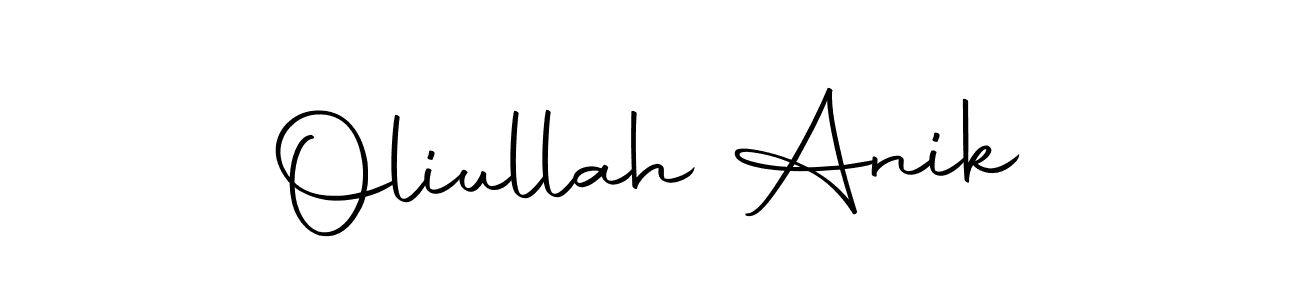 Similarly Autography-DOLnW is the best handwritten signature design. Signature creator online .You can use it as an online autograph creator for name Oliullah Anik. Oliullah Anik signature style 10 images and pictures png