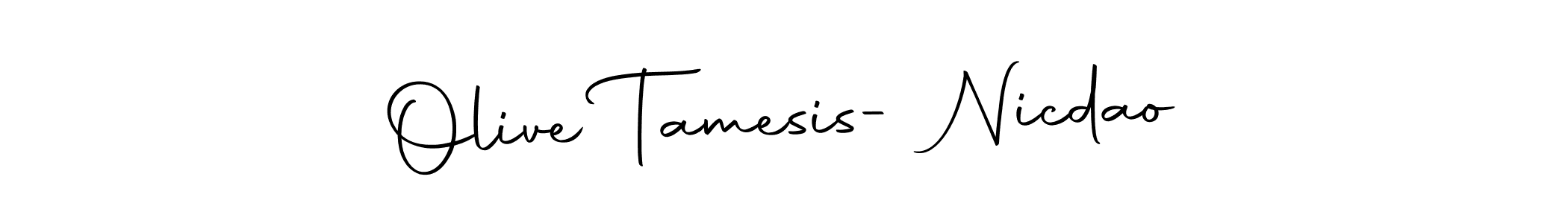 You can use this online signature creator to create a handwritten signature for the name Olive Tamesis- Nicdao. This is the best online autograph maker. Olive Tamesis- Nicdao signature style 10 images and pictures png