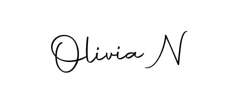 You should practise on your own different ways (Autography-DOLnW) to write your name (Olivia N) in signature. don't let someone else do it for you. Olivia N signature style 10 images and pictures png