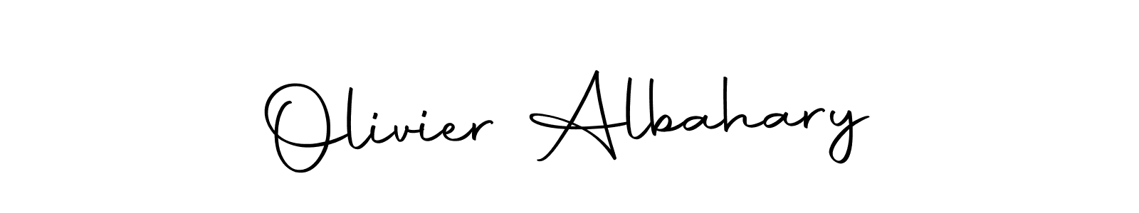 Make a short Olivier Albahary signature style. Manage your documents anywhere anytime using Autography-DOLnW. Create and add eSignatures, submit forms, share and send files easily. Olivier Albahary signature style 10 images and pictures png