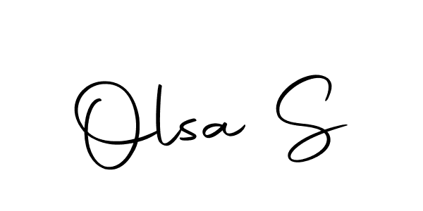 Use a signature maker to create a handwritten signature online. With this signature software, you can design (Autography-DOLnW) your own signature for name Olsa S. Olsa S signature style 10 images and pictures png